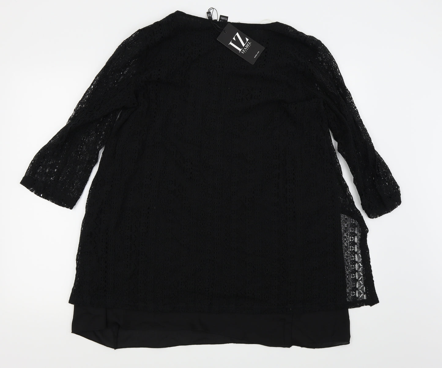 IZlabel Womens Black   Basic T-Shirt Size 14