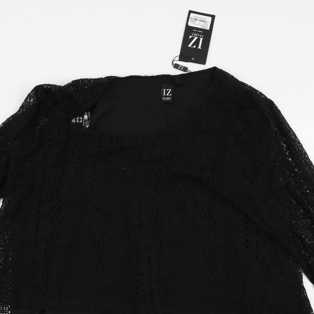 IZlabel Womens Black   Basic T-Shirt Size 14
