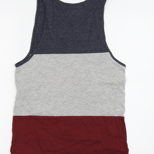Cedar Wood State Mens Multicoloured Striped   T-Shirt Size S  - tank top