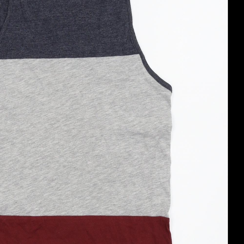Cedar Wood State Mens Multicoloured Striped   T-Shirt Size S  - tank top