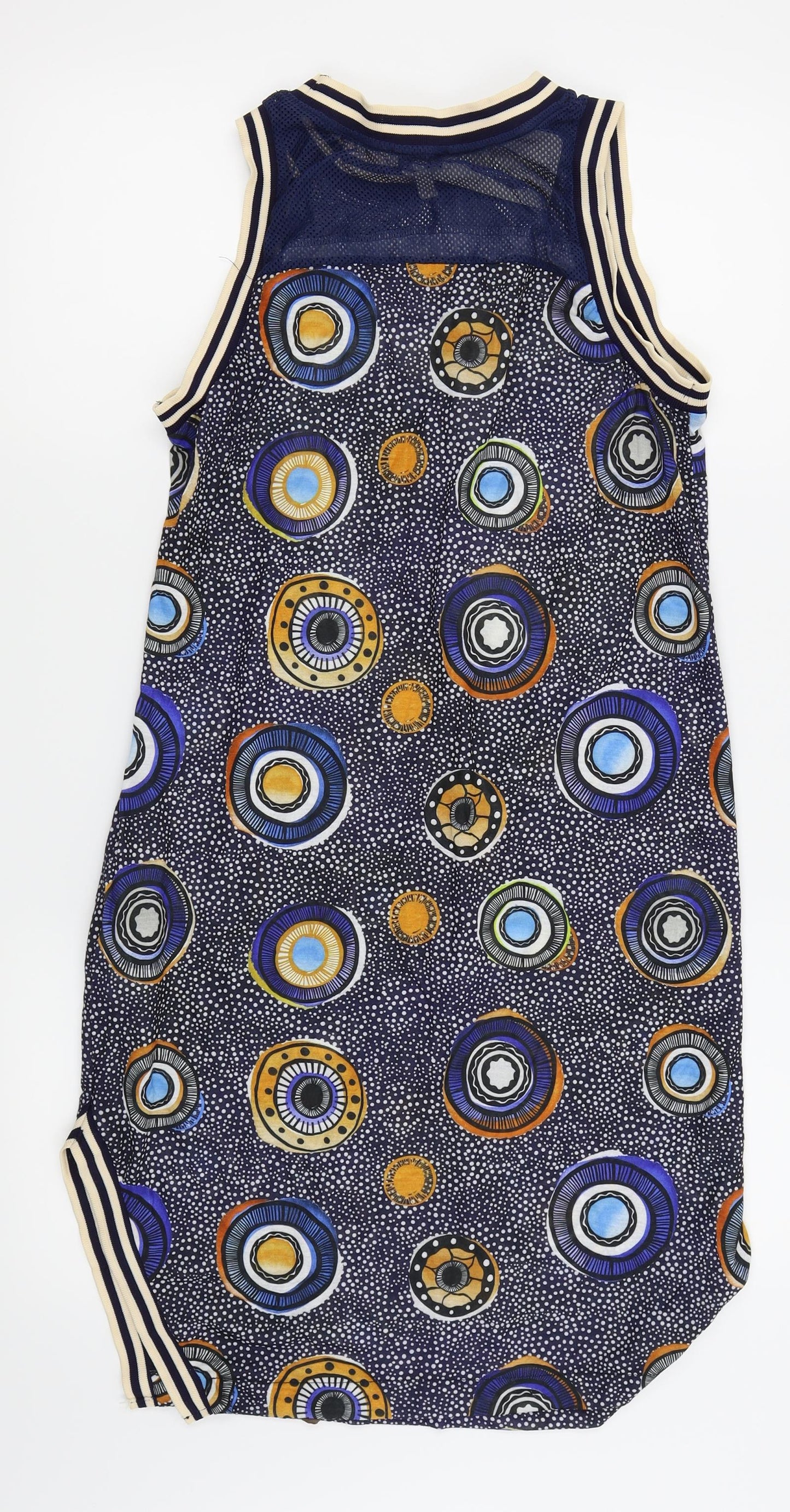 Zara Womens Blue Geometric  Pencil Dress  Size M