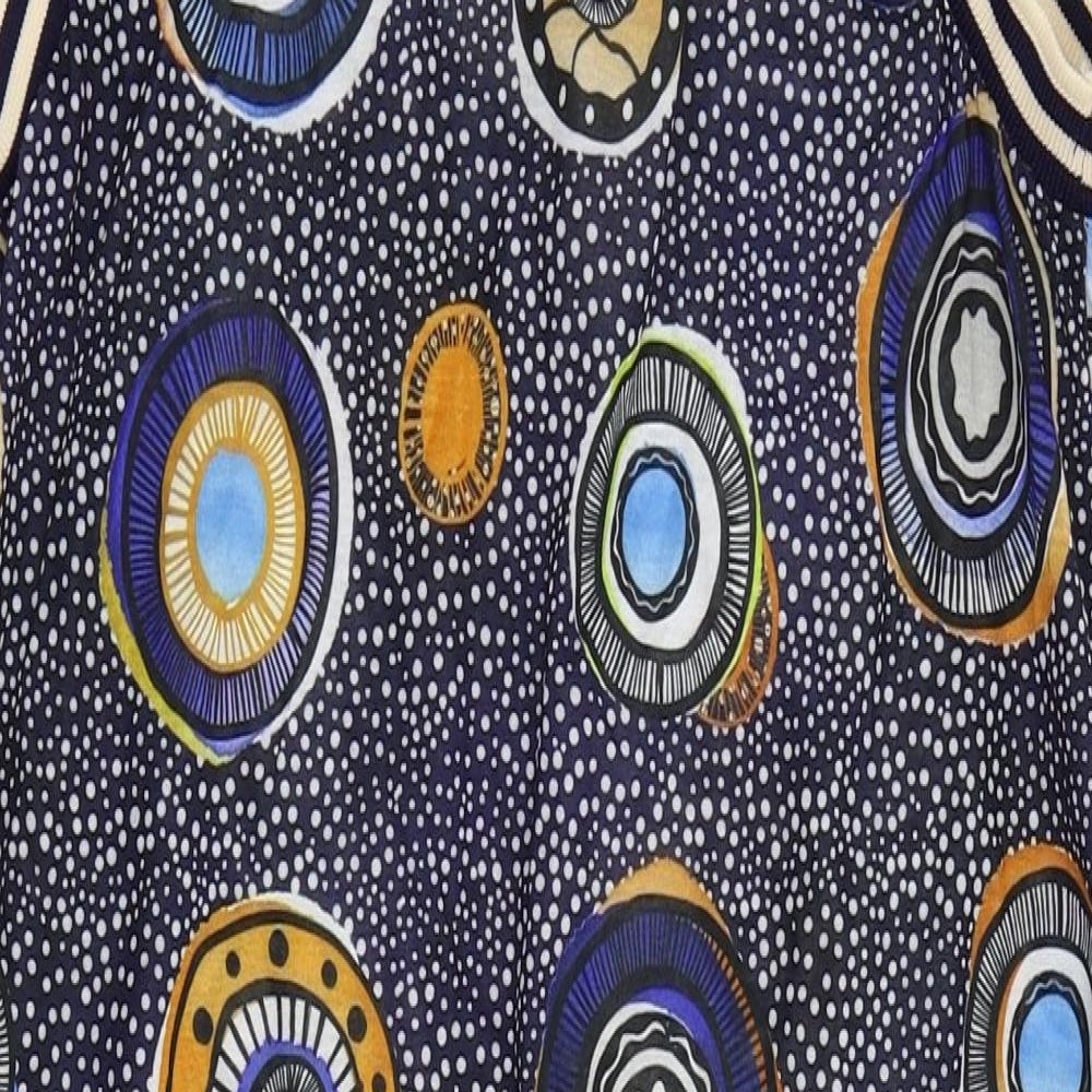 Zara Womens Blue Geometric  Pencil Dress  Size M