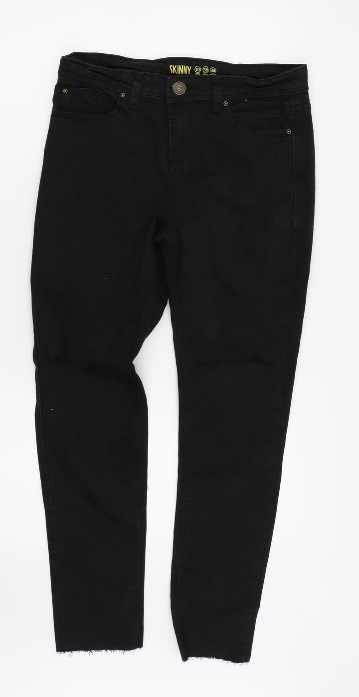 Denim and co Womens Black   Skinny Jeans Size 10 L27 in - ripped jeans