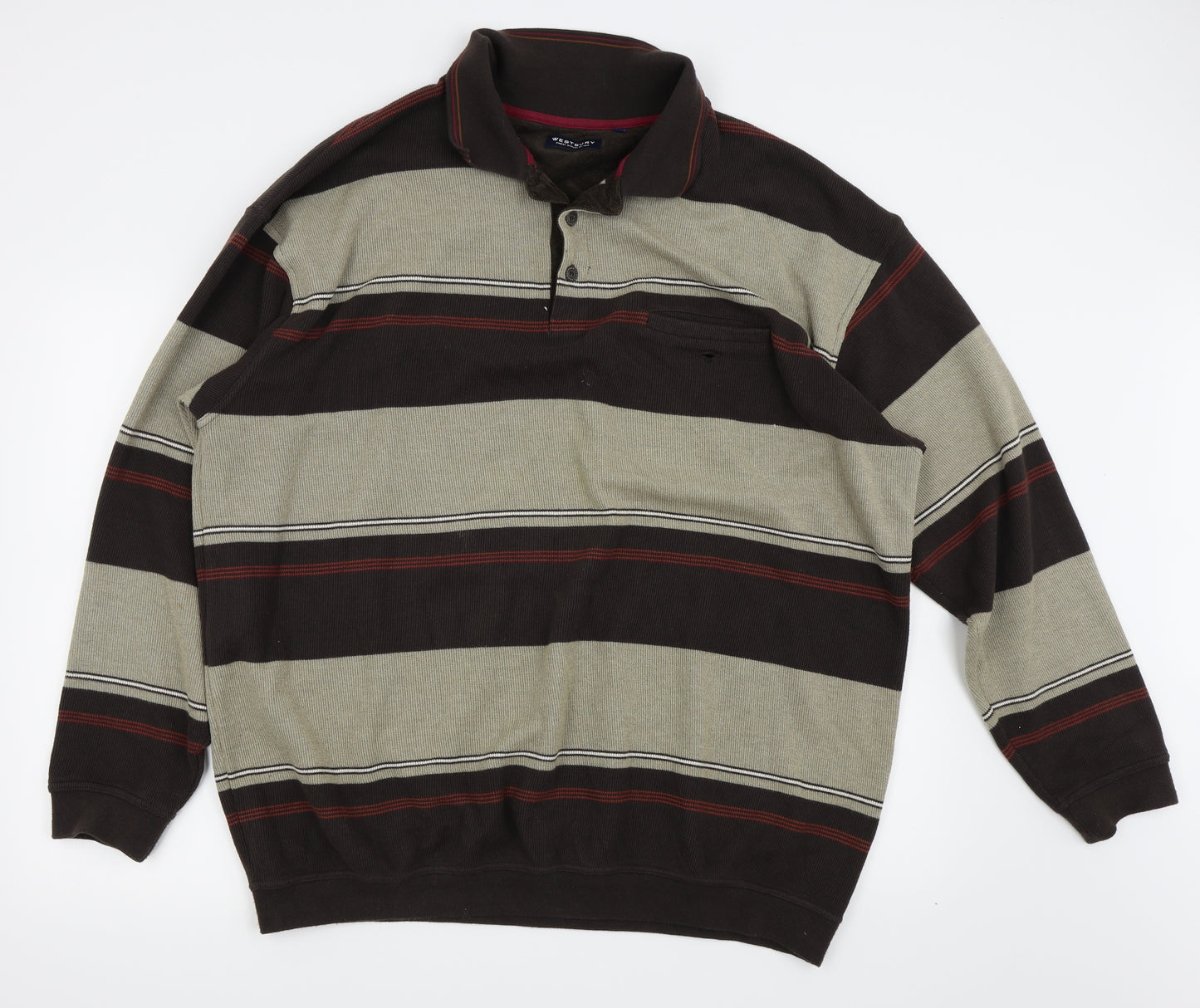 Westbury Mens Blue Striped   Polo Size 3XL