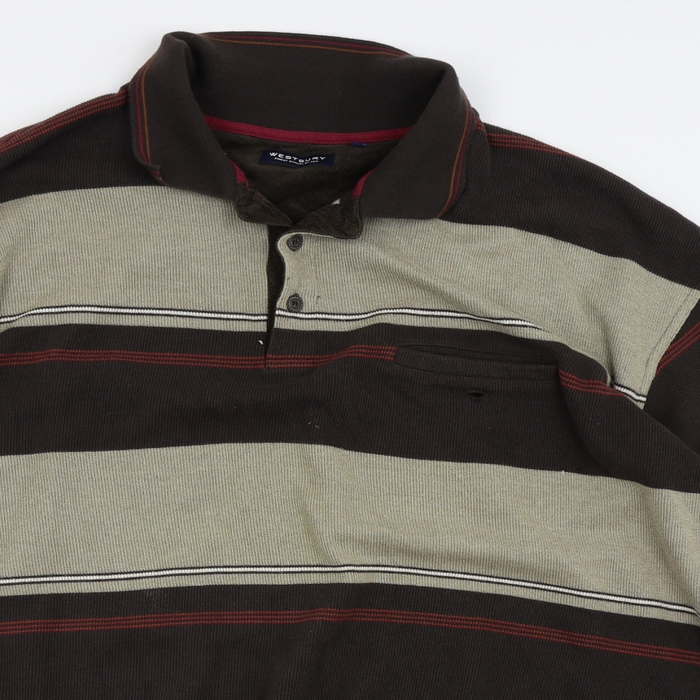 Westbury Mens Blue Striped   Polo Size 3XL