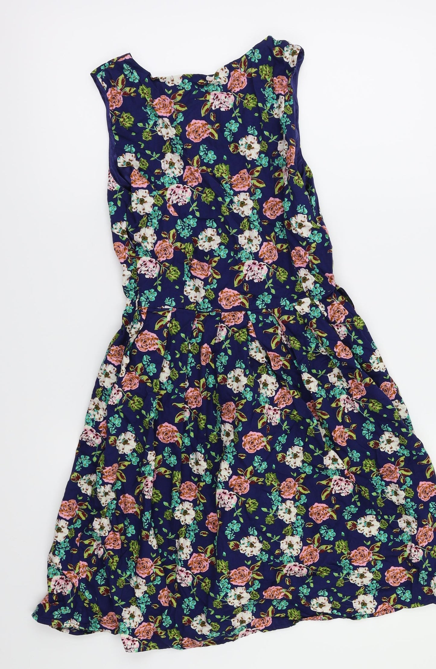 shikha london  Womens Blue Floral  Fit & Flare  Size M