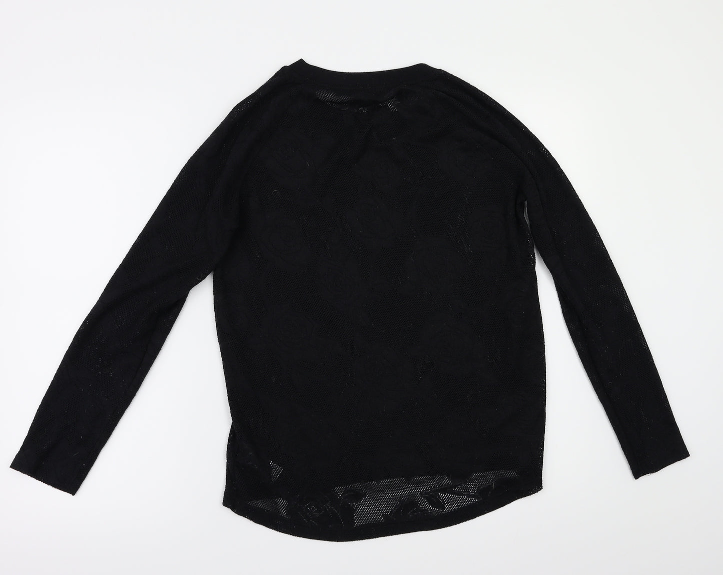 NEXT Womens Black Floral  Basic T-Shirt Size 10