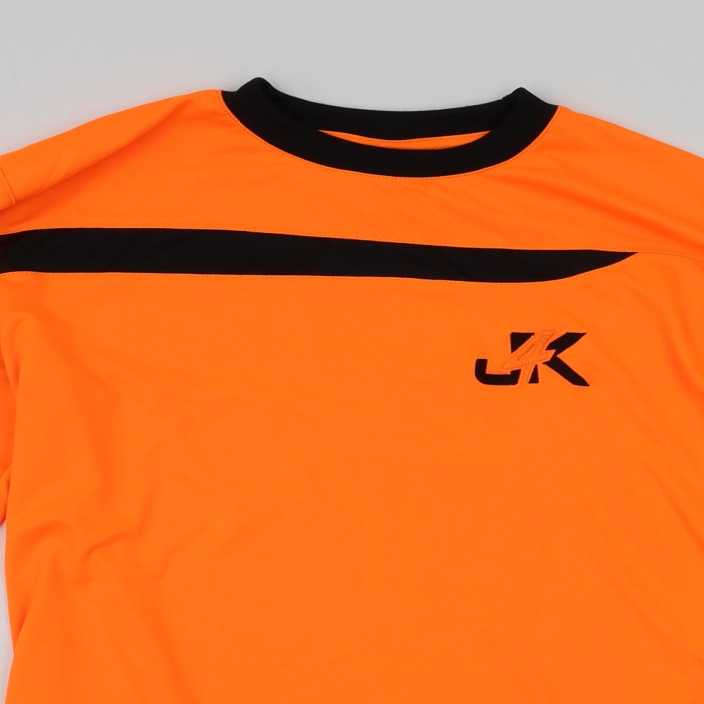 Preworn Mens Orange   Basic T-Shirt Size S