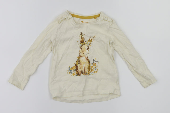 TU Ivory Animal Print Basic T-Shirt Size 12 Months