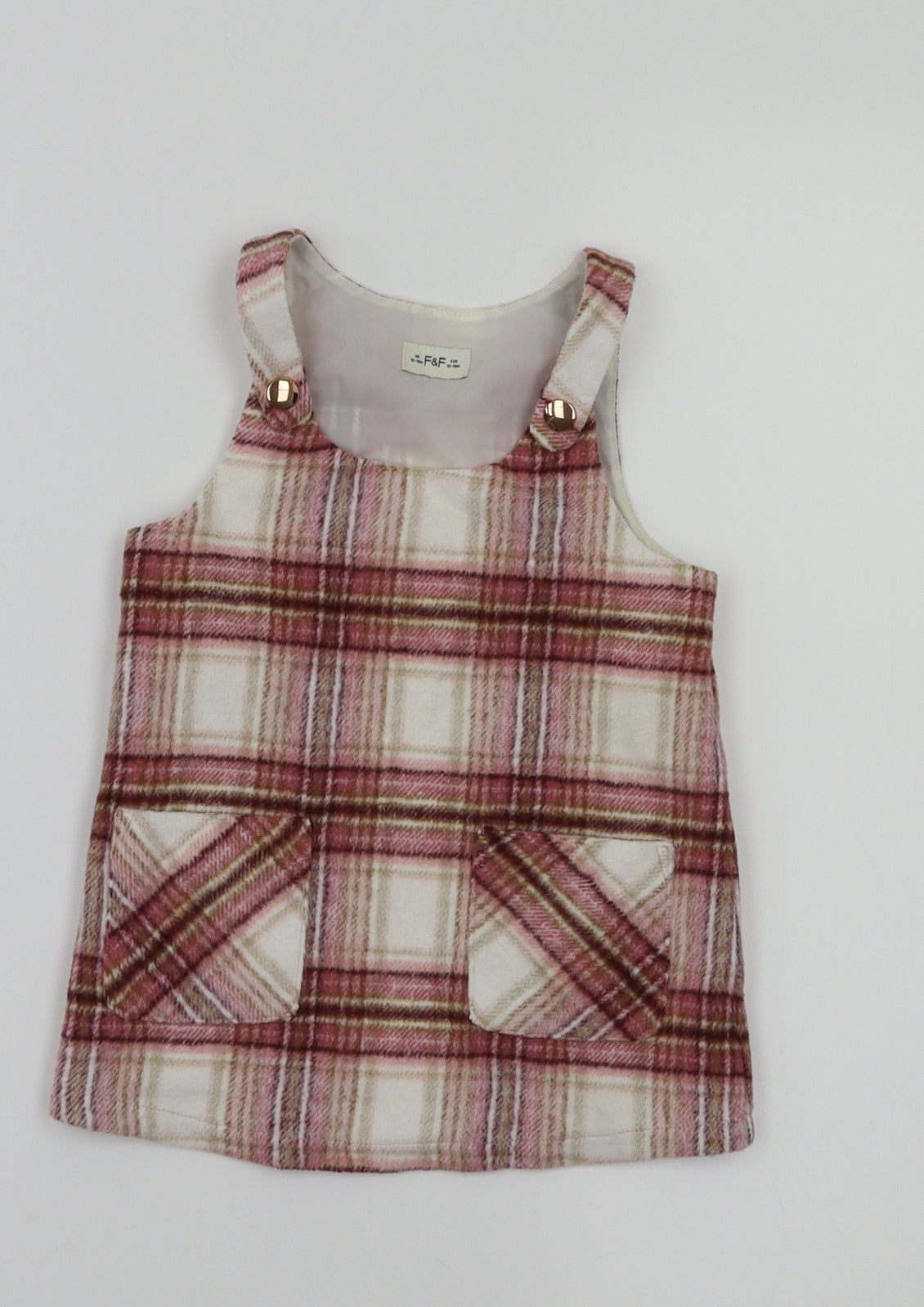 F&F  Purple Check  Fit & Flare  Size 12-18 Months