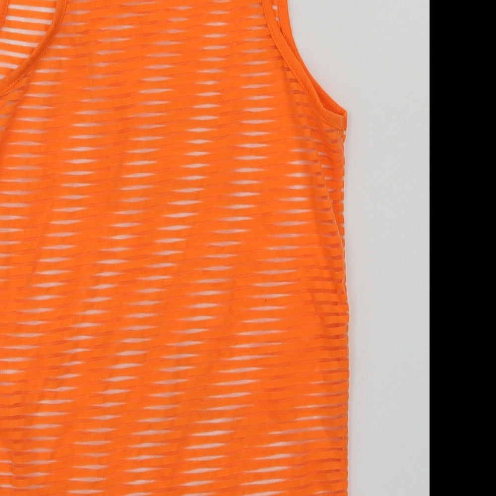 yd Girls Orange   Basic T-Shirt Size 10-11 Years