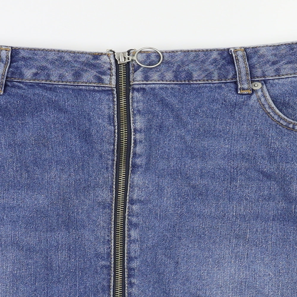 F&F Womens Blue   A-Line Skirt Size 16