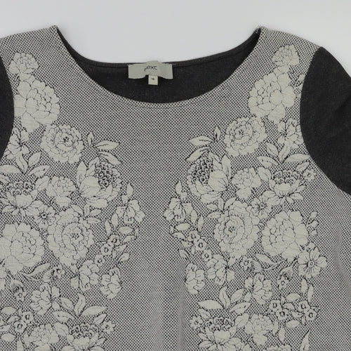 NEXT Womens Grey Floral  Basic T-Shirt Size 16