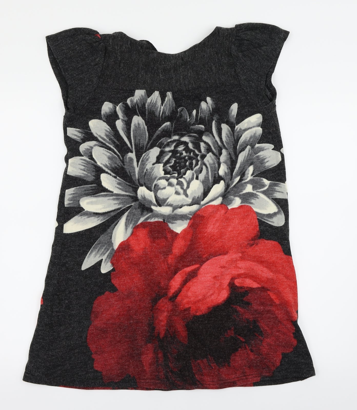 Quiz Womens Black Floral  Pullover Jumper Size 12
