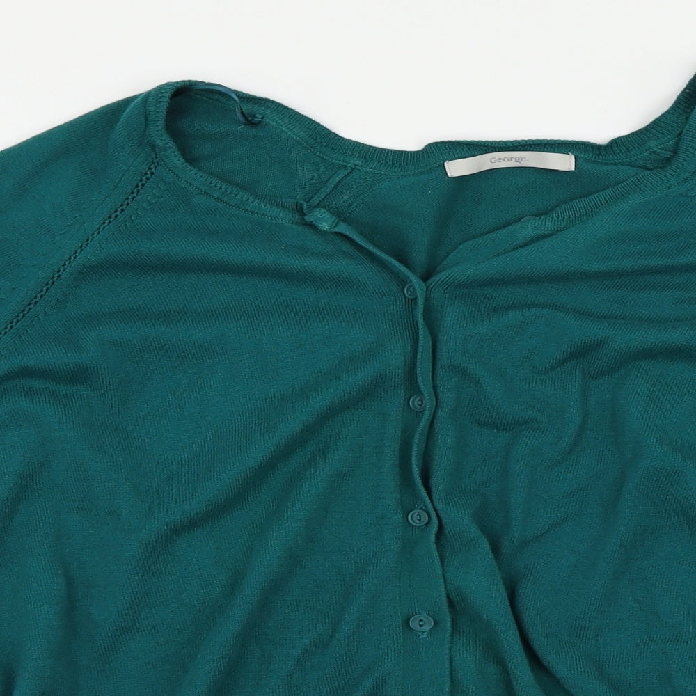 George Womens Green   Cardigan Jumper Size 18
