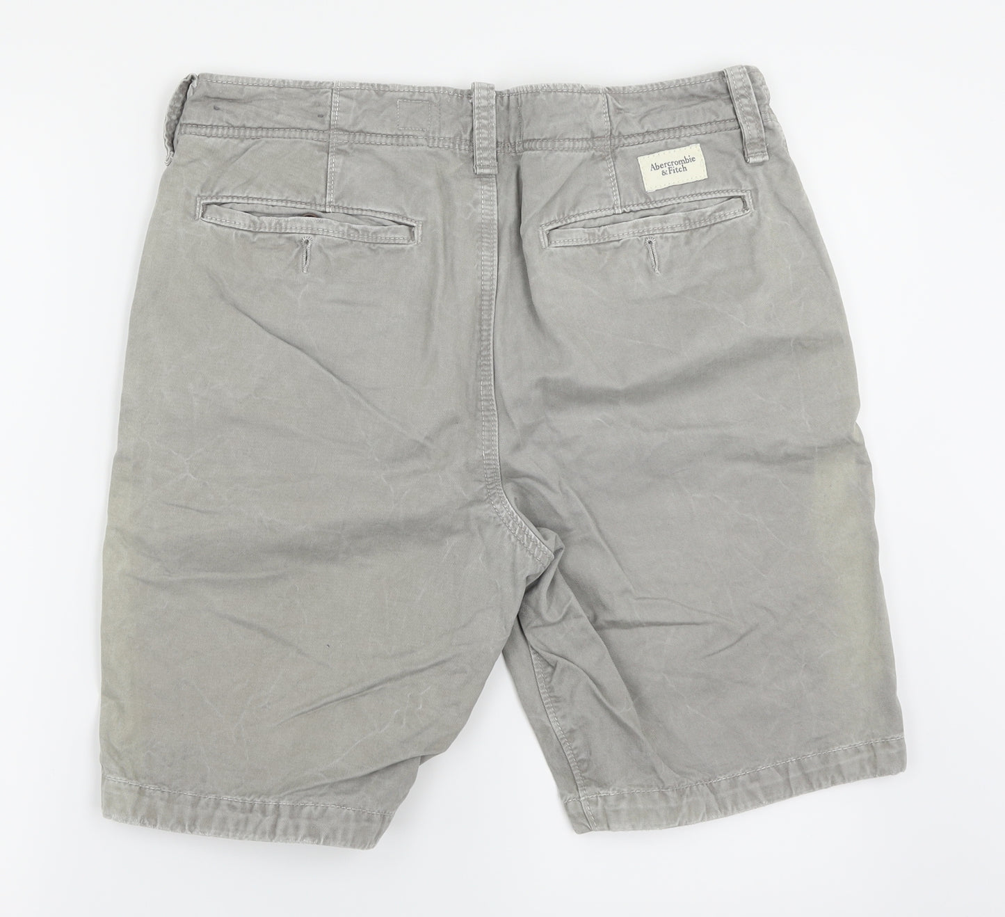 Abercrombie & Fitch Mens Grey   Chino Shorts Size 32 in