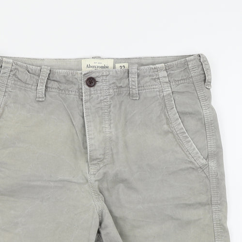 Abercrombie & Fitch Mens Grey   Chino Shorts Size 32 in