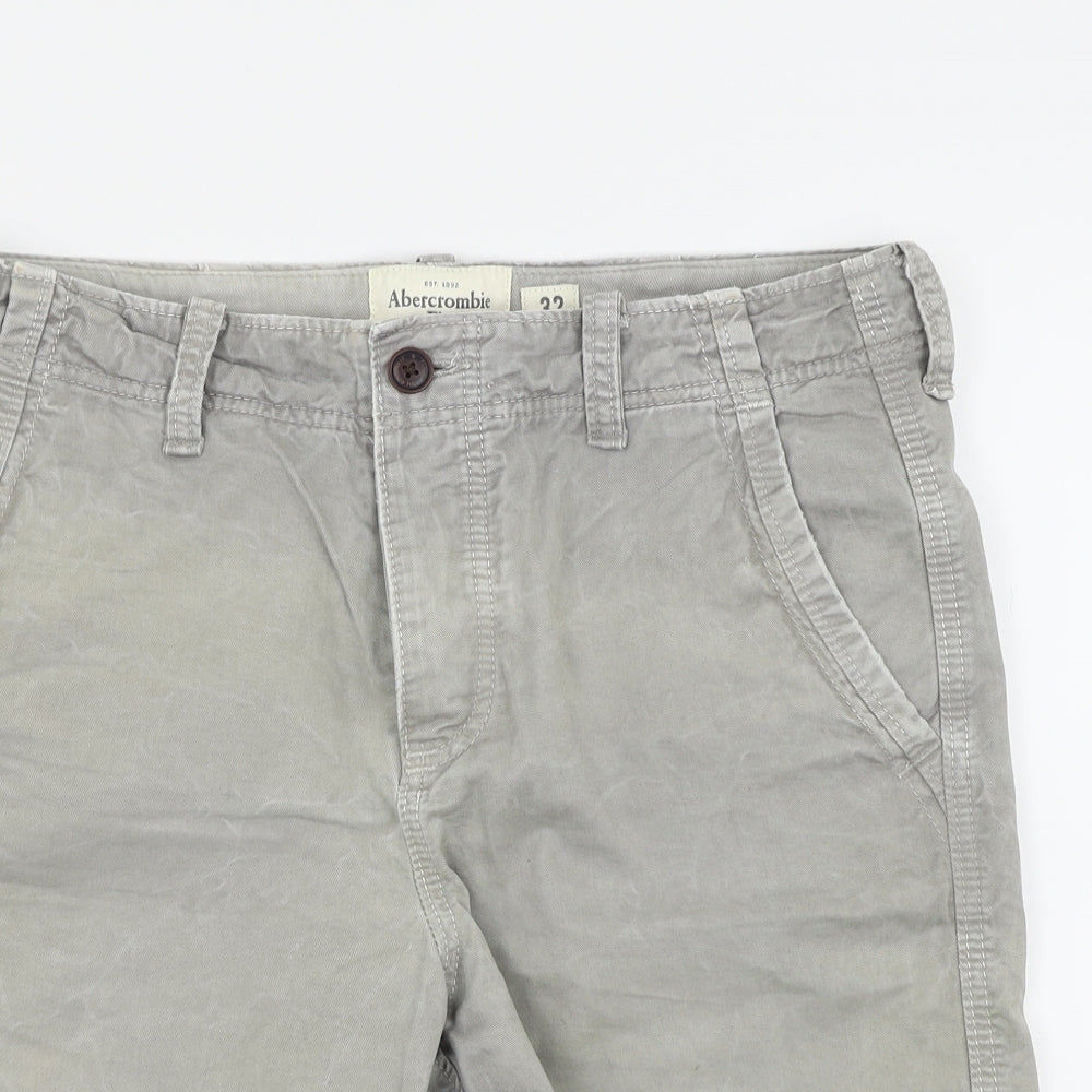 Abercrombie & Fitch Mens Grey   Chino Shorts Size 32 in