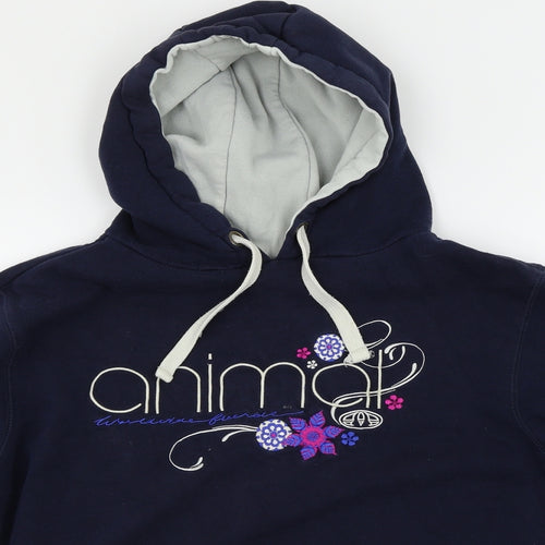 Animal Womens Blue   Pullover Hoodie Size 16