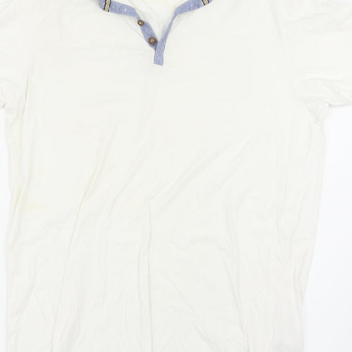 Brave Soul Mens White    Polo Size 2XL