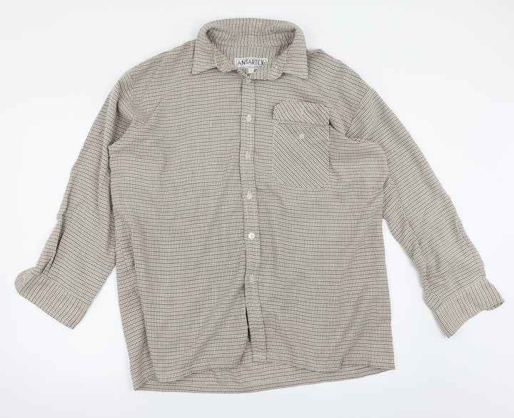 Antarex Mens Multicoloured Check   Button-Up Size L