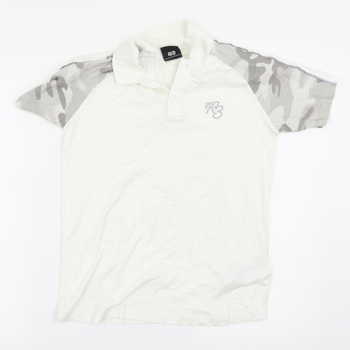 Ripstop Boys White   Basic T-Shirt Size XL
