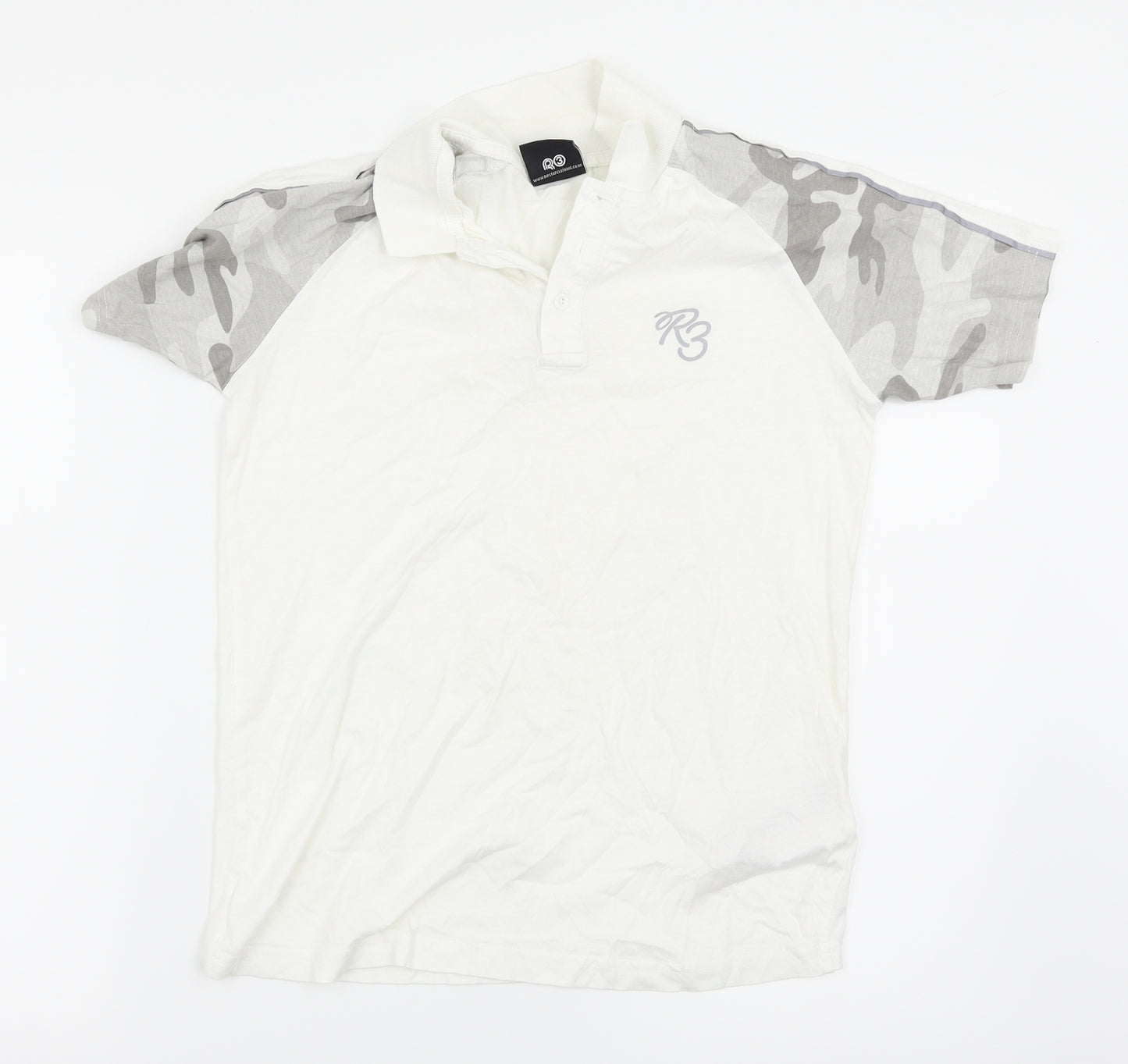 Ripstop Boys White   Basic T-Shirt Size XL