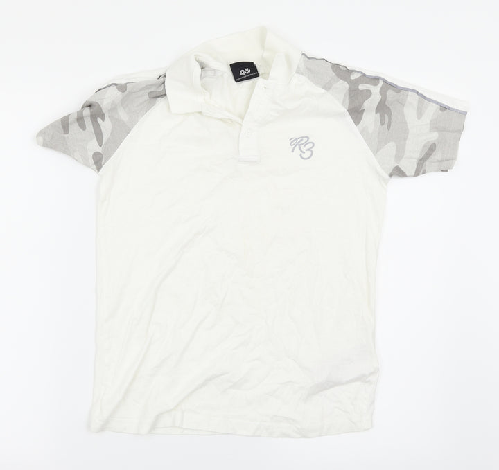 Ripstop Boys White   Basic T-Shirt Size XL