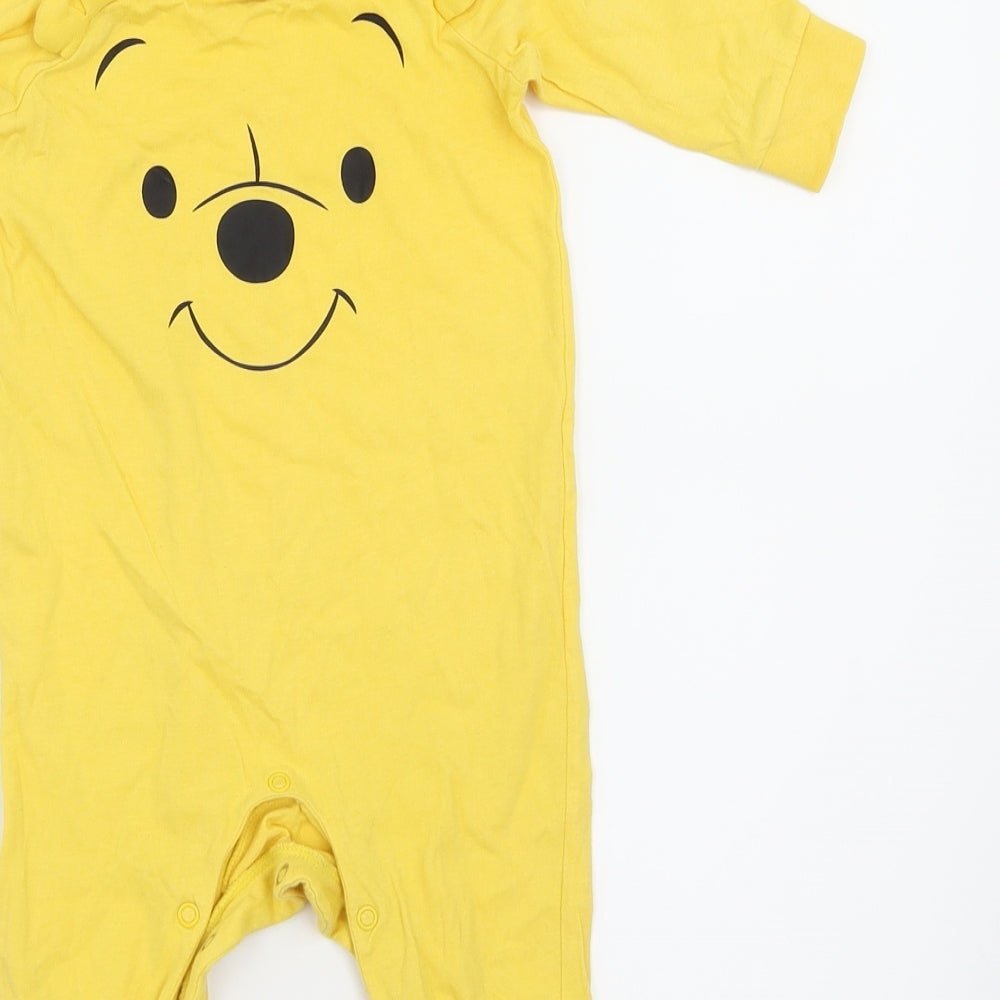 H&M Baby Yellow   Babygrow One-Piece Size 6-9 Months  - Winnie The Pooh Disney
