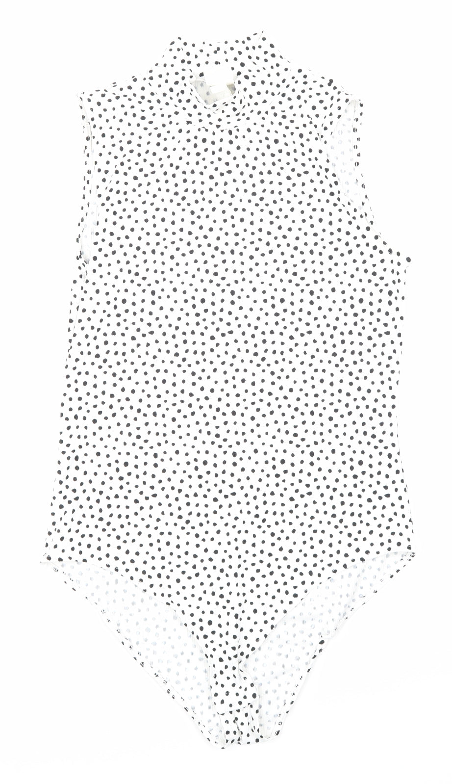 H&M Womens White Polka Dot  Basic T-Shirt Size M