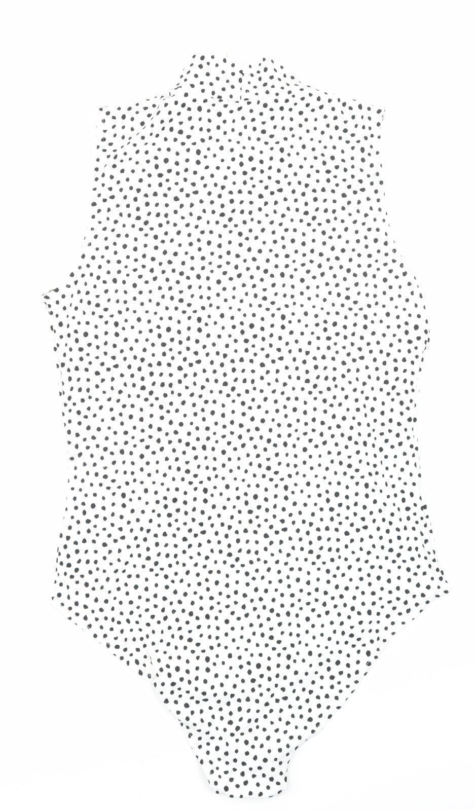 H&M Womens White Polka Dot  Basic T-Shirt Size M