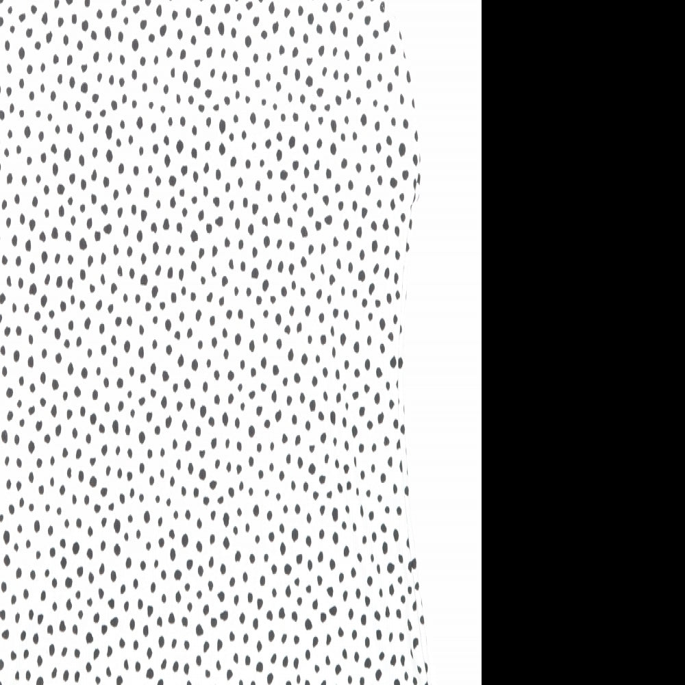 H&M Womens White Polka Dot  Basic T-Shirt Size M