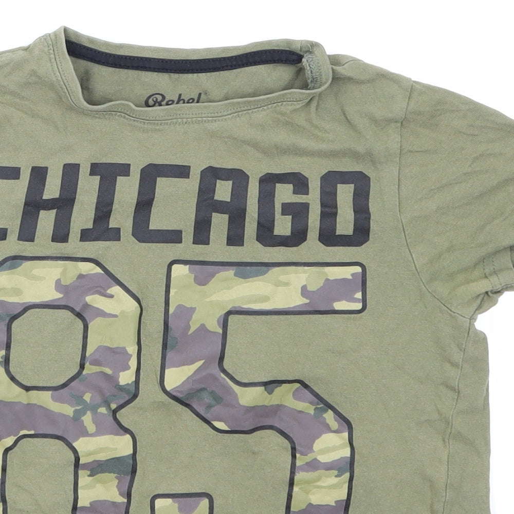 Primark Boys Green   Basic T-Shirt Size 9-10 Years