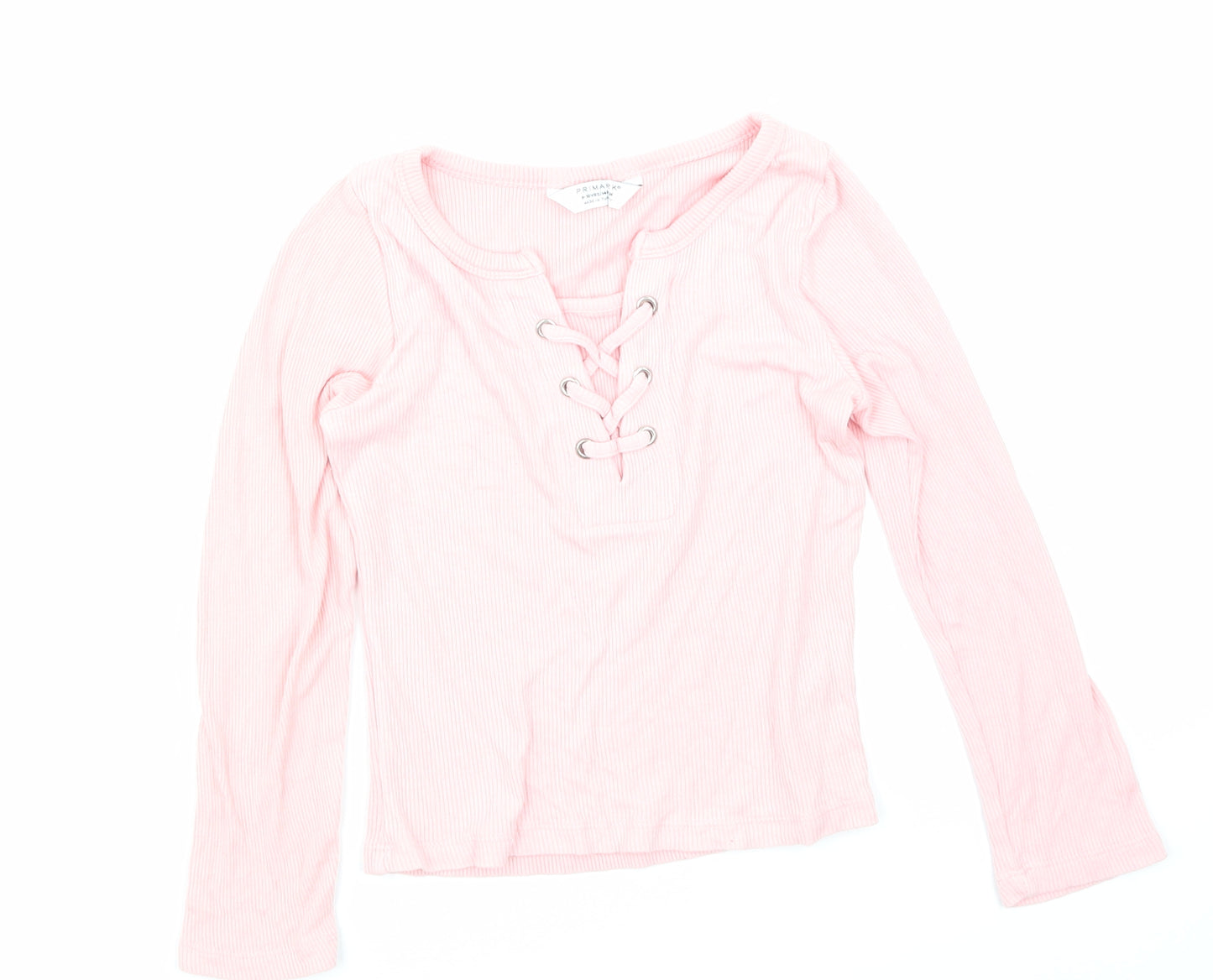 Primark Girls Pink   Cropped T-Shirt Size 9-10 Years