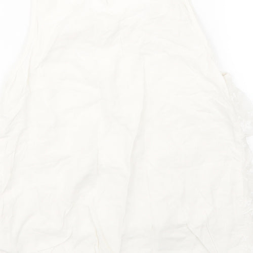 H&M Girls White Floral Lace Basic T-Shirt Size 11-12 Years