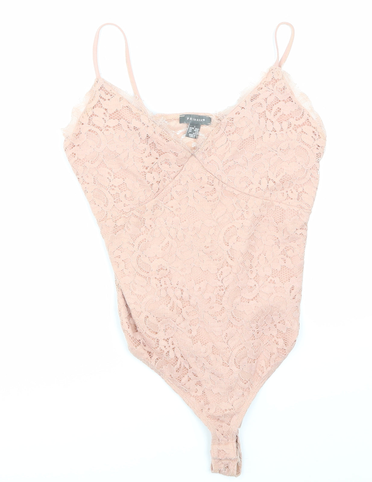 Primark Womens Pink  Lace Basic T-Shirt Size 10