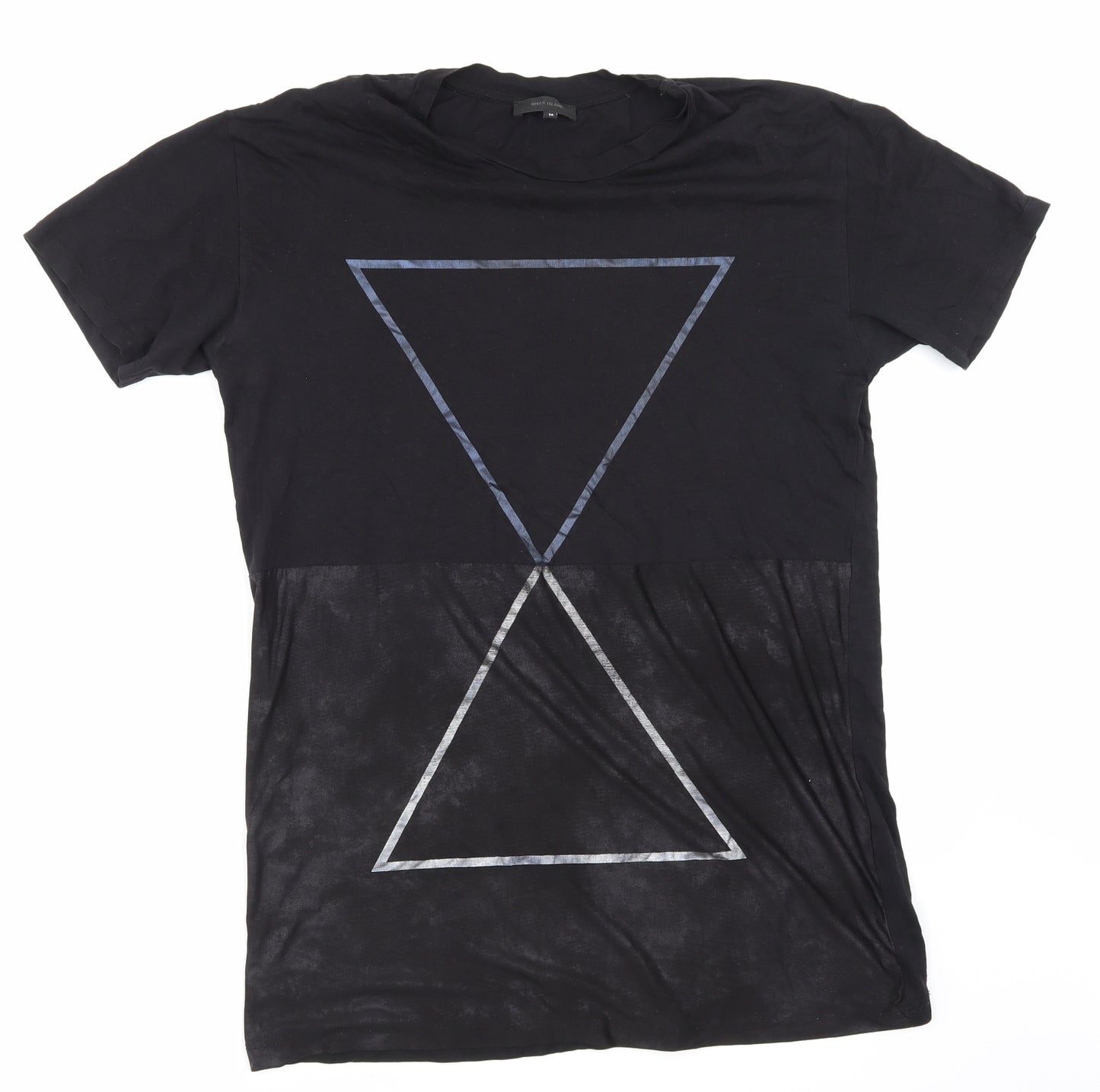 River Island Mens Black    T-Shirt Size M
