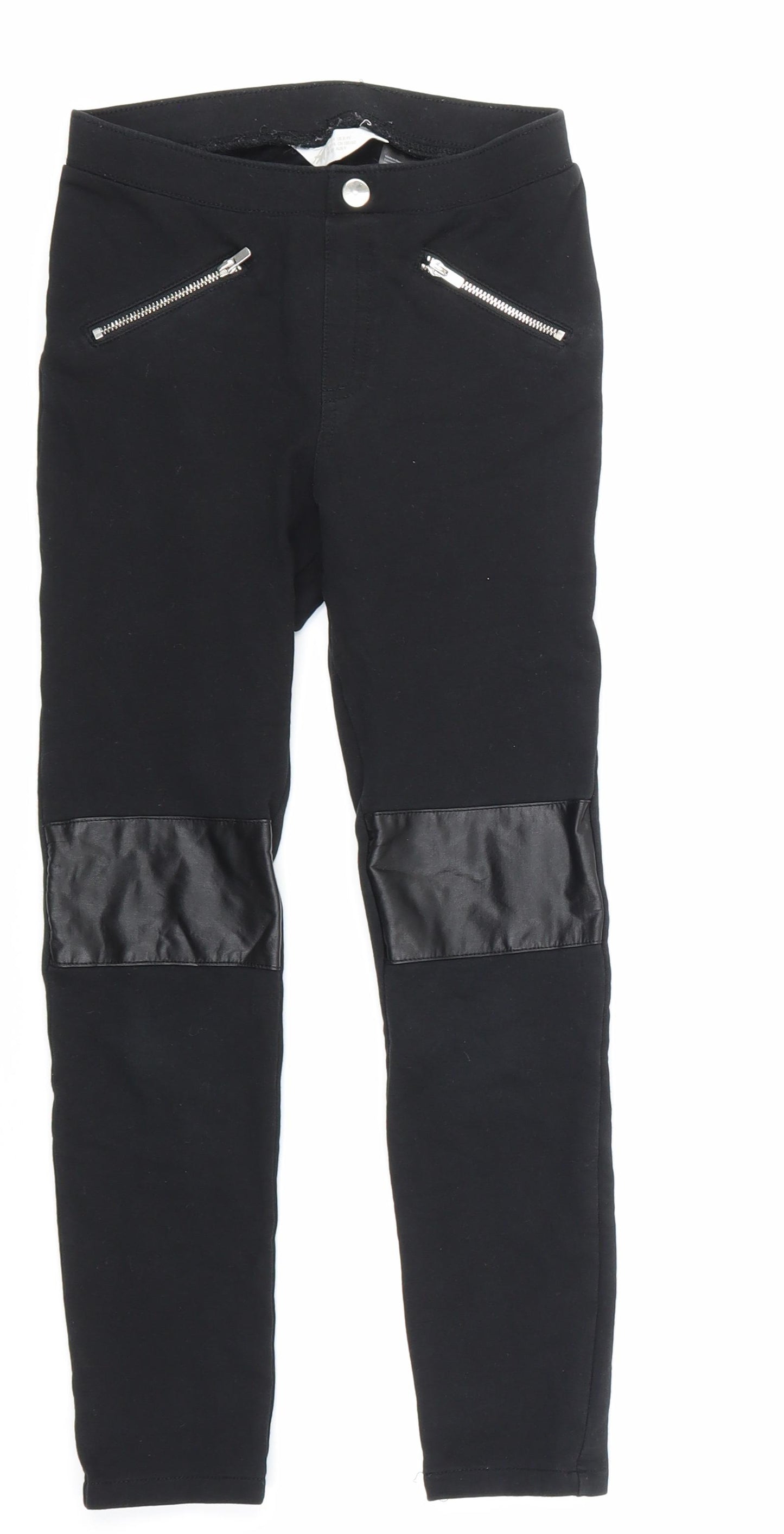 H&M Girls Black   Jegging Trousers Size 8-9 Years