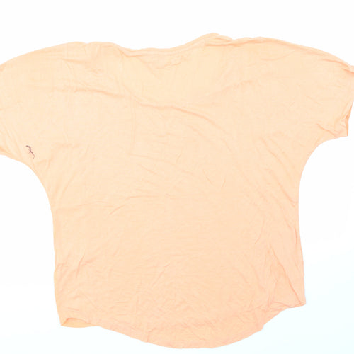 Papaya Womens Orange   Basic T-Shirt Size 12