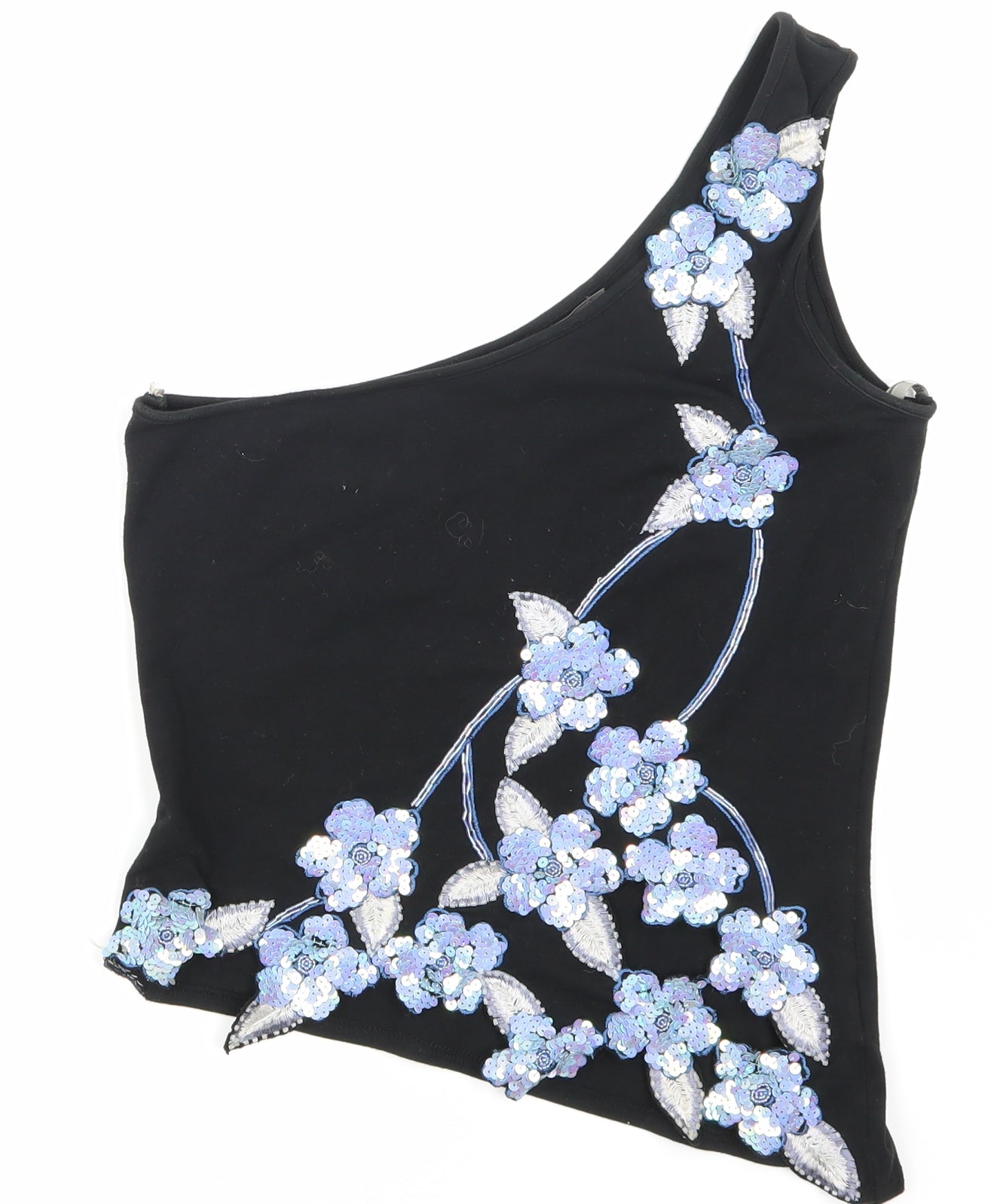 Riverisland Womens Black Floral  Basic Tank Size 14