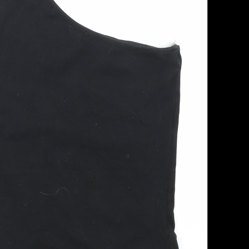 Riverisland Womens Black Floral  Basic Tank Size 14