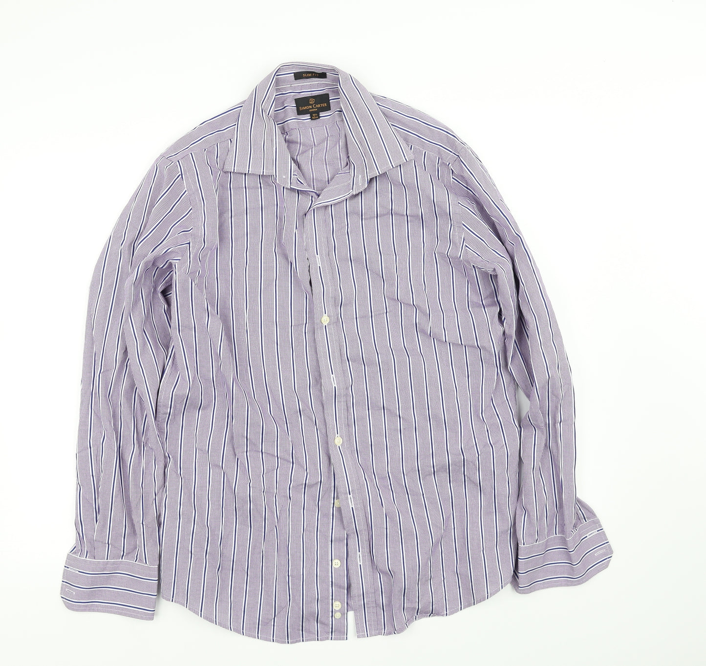 pre worn Mens Purple    Button-Up Size 16