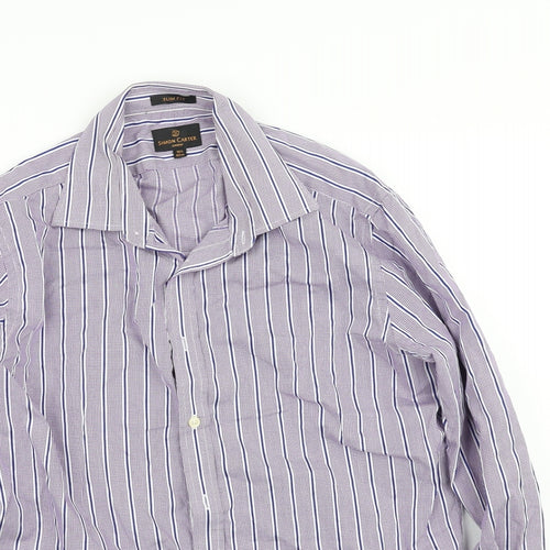 pre worn Mens Purple    Button-Up Size 16