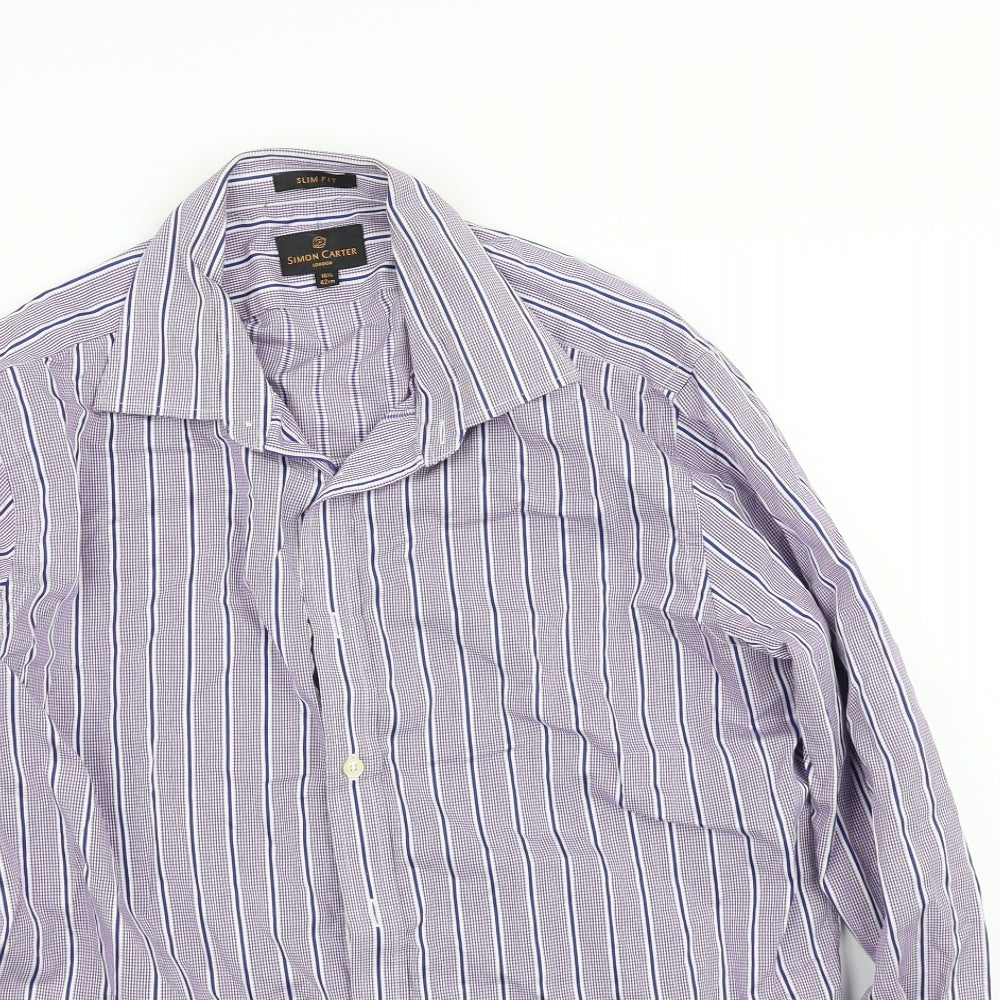 pre worn Mens Purple    Button-Up Size 16