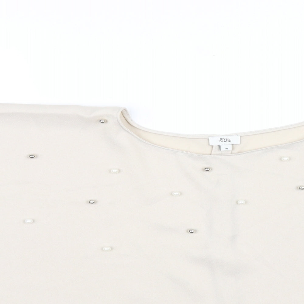river idlsand  Womens Beige   Basic Blouse Size M
