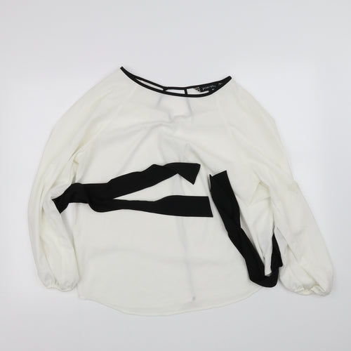 Divided Womens White   Basic Blouse Size 14