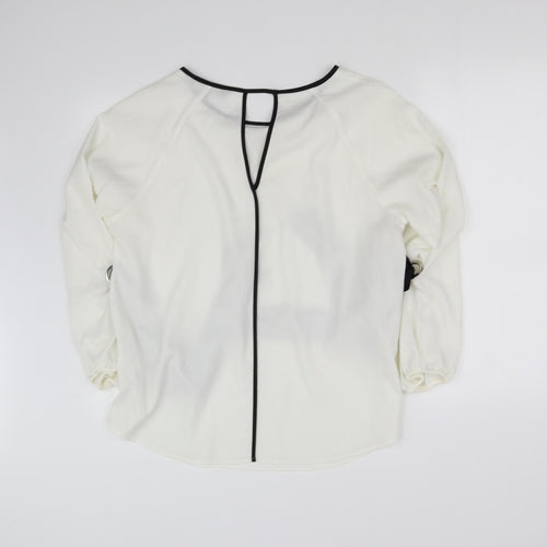 Divided Womens White   Basic Blouse Size 14