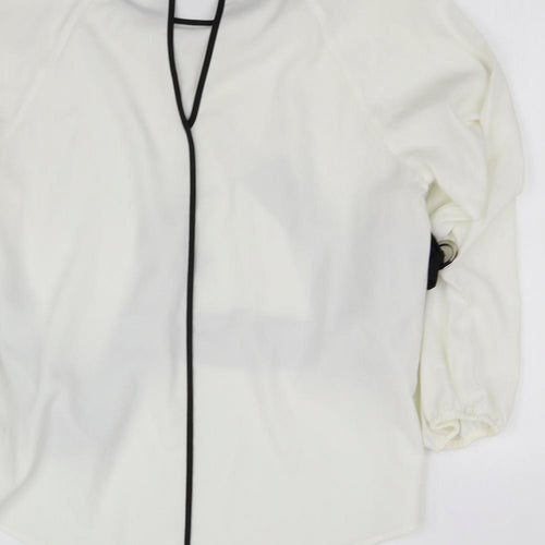 Divided Womens White   Basic Blouse Size 14