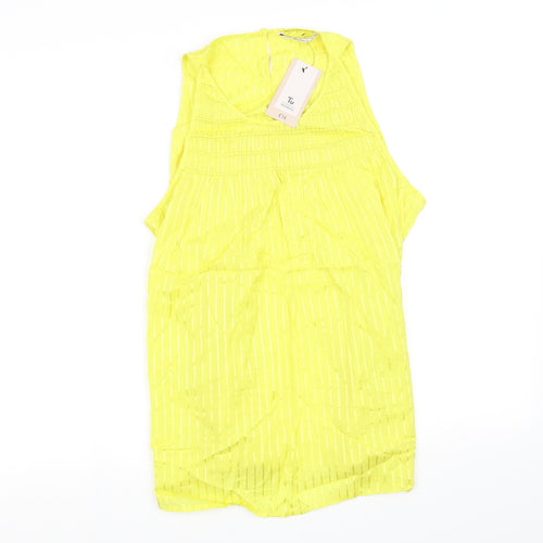 TU Womens Yellow   Basic Blouse Size 14