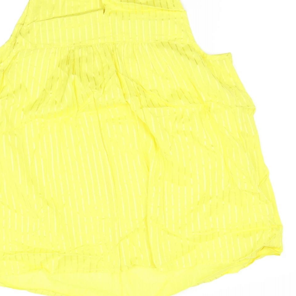 TU Womens Yellow   Basic Blouse Size 14